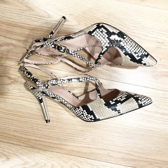 J.Crew Women’s Strappy‎ Elsie pumps in snake-embossed leather - Picture 5 of 9